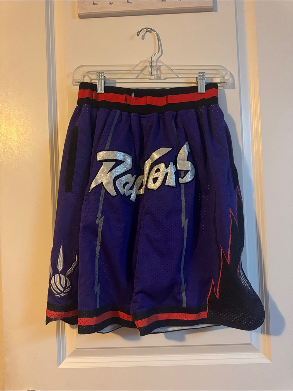 Just Don Toronto Raptors Shorts Purple NBA Basketball Short Size M Waist 30 In